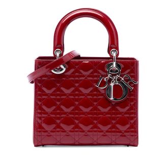 Dior Pre-owned Dior Medium Patent Cannage Lady Satchel Ladies XVM39CVRZZYMAP5I