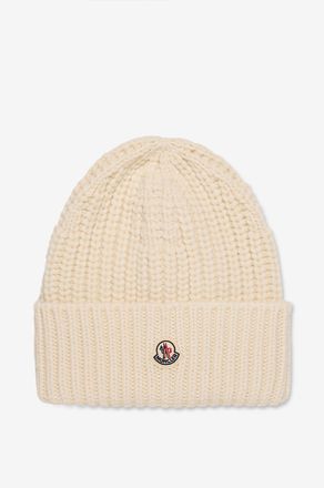 Moncler Strickm&uuml;tze mit gesticktem Logo