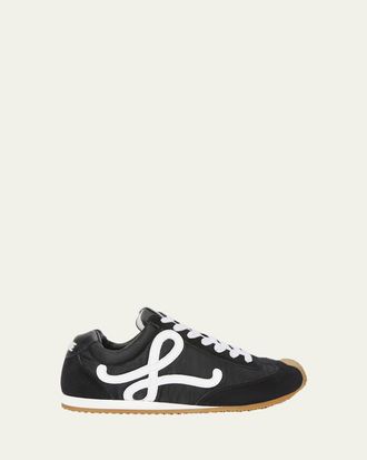 Loewe Mens Ballet Runner 2.0 Nylon & Calfskin Sneakers
