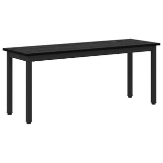 vidaXL Banco Roble Negro 110 X 35 X 45 Cm Madera De Ingenier&iacute;a Vidaxl