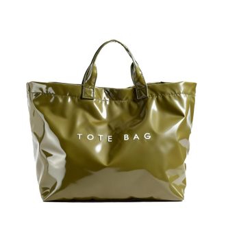 Generic Christmas Plaid PVC Tote Bag for Women Letters Print Tote Bag Plastic Handbag with Tops Handle (F)