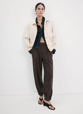 Mango Giacca oversize tasche grezzo - Donna - XS - MANGO