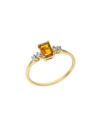Tiramisu 10K 0.58 Ct. Tw. Gemstone Ring