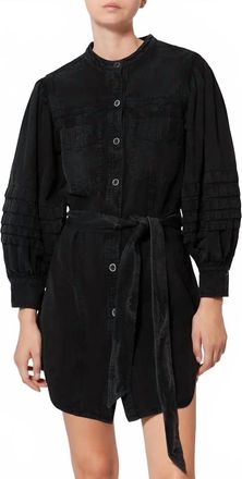 Isabel Marant Moe Mini Dress In Faded Black