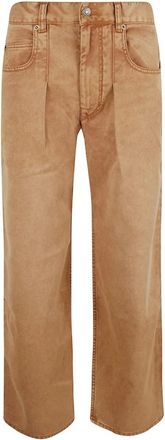 Isabel Marant Isabel Marant, Wide Jeans, female, Brown, Size: M Pleated Wide-leg Trousers