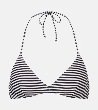 Nili Lotan Top de bikini a rayas