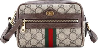 Gucci Ophidia mini-corssbodytas met GG gecoat canvas - Bruin