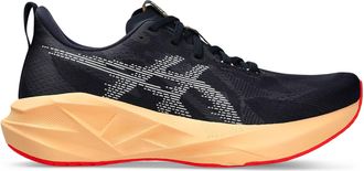 Asics Mens Novablast 5 Running Shoes In Midnight/orange Glow