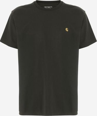 Carhartt Work in Progress Olive Crewneck Logo T-Shirt