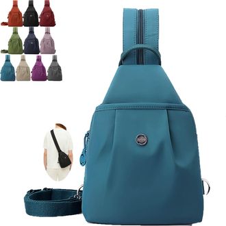 Generic 2026 Premium 3 in 1 Anti-Theft Travel Tote Bag Fashion Oxford Cloth Casual Backpack Women Messenger Sling Crossbody Chest Bag (Blue)