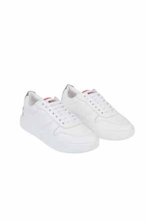 Herno Womens Lace-Up Sneakers In Red