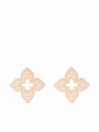 Roberto Coin Orecchini a bottone Venetian Princess in oro rosa 18 carati con diamanti