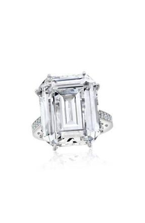 Suzy Levian Gala Firework Cubic Zirconia Engagement Ring in White at Nordstrom Rack, Size 6