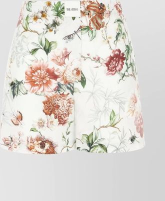 The Attico floral print cotton shorts