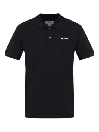 Alexander McQueen Embroidered Logo Cotton Pique Polo Shirt