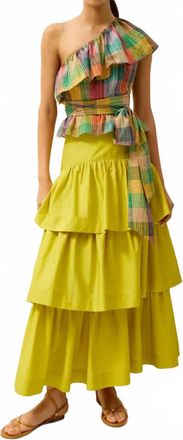 Marie Oliver Idah One-Shoulder Top In Madras