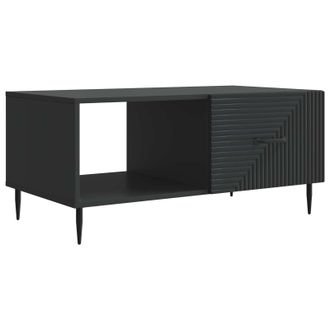 vidaXL Mesa De Caf&eacute; Negro 90 X 50 X 40 Cm Madera De Ingenier&iacute;a Vidaxl