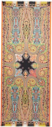 Etro paisley-print rectangle-shape scarf - women - Cashmere/Silk - One Size - Orange