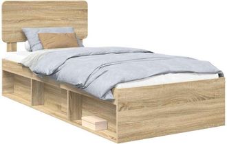 vidaXL Estructura De Cama Con Cabecera Roble Sonoma 75 X 190 Cm Vidaxl