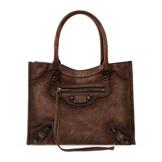Balenciaga Le City Mini Tote Bag - Dames - Tassen - Bruin - Maat: ONE Size Katoen