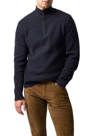 Rodd & Gunn Robbies Road Quarter Zip Sweater in Midnight at Nordstrom, Size X-Large