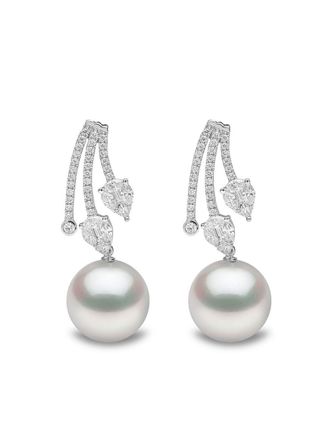 Yoko London 18kt white gold Starlight South Sea pearl and diamond earrings - women - 18kt White Gold/South Sea Pearl/Diamond - OS - Silver