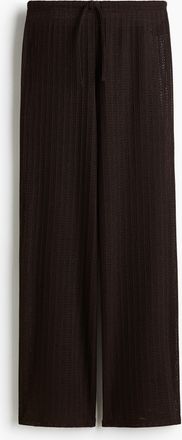 H&M Gerippte Kordelzughose - Brown