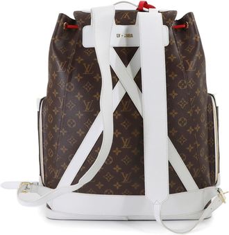 Louis Vuitton Brown Monogram White Monogram Leather Backpack (Pre-Owned)