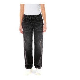 Herrlicher Straight Jeans - Dames - Regular Fit Jeans - Zwart - W25 L32 - Jeans