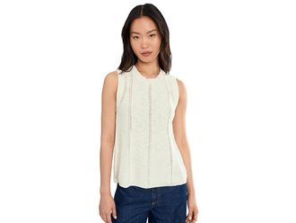 Sanctuary Easy Pointelle Shell Womens Sweater Chalk : LG (US 10-12), Cotton