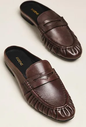 Maeve Open-Back Leather Loafers