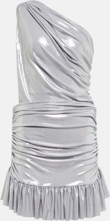 Norma Kamali One-shoulder lame minidress