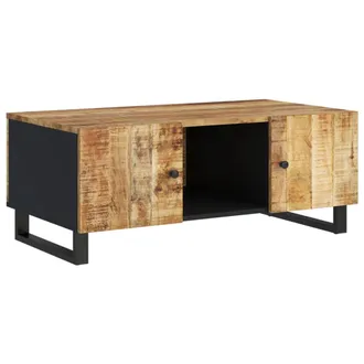 vidaXL Mesa De Centro Madera Maciza Mango Y Contrachapada 100x54x40 Cm Vidaxl