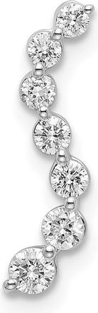 Diamond2Deal 14K White Gold Lab Grown Diamond 7-Stone Journey Pendant (0.25ct, VS, G-H)