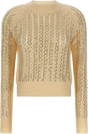 Ermanno Scervino Dames, Truien, Beige, Maat: M Wol
