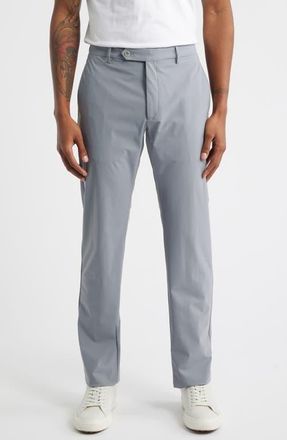 Zanella Mens Active Stretch Flat Front Pants in Light Grey 2 at Nordstrom, Size 34 X