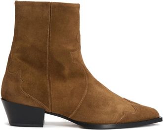 Aeyde Hester suede ankle boots - women - Calf Suede/Lambskin/Calf Leather/Rubber - 39 - Brown