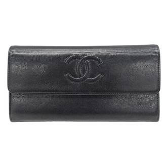 Chanel Black White Leather (Pre-Owned)