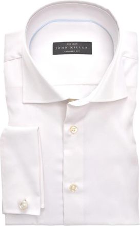 John Miller Witte Business Overhemd Jurk - Heren - Zakelijke Overhemden - Beige - 5XL - Katoen - Overhemden