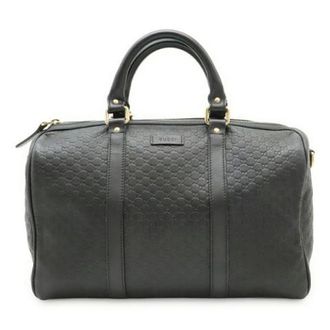 Gucci Pre-owned Weekend Bags, unisex, Black, Size: ONE SIZE Pre-owned Microguccissima Boston Handbag