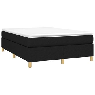 Berkfield Home Durable Box Spring Bed Frame Black 135x190 cm Double Fabric