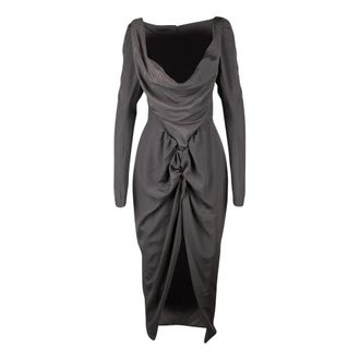Vivienne Westwood Dames, Jurken, Grijs, Maat: L Poliester