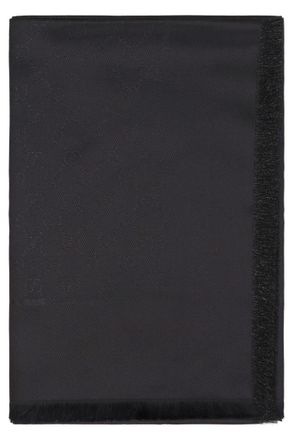 Gucci Black Tonal Logo Scarf