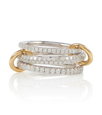 Spinelli Kilcollin Nova sterling silver and 18kt gold ring with diamonds