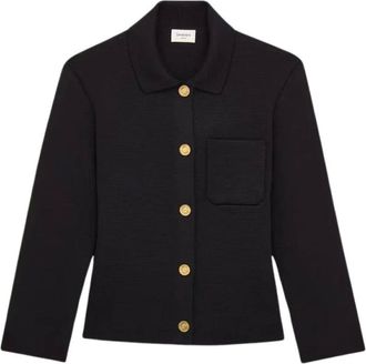 Saint Laurent SL H26 Jacket - female - Saint Laurent - Cardigans - Black - M - Knitwear