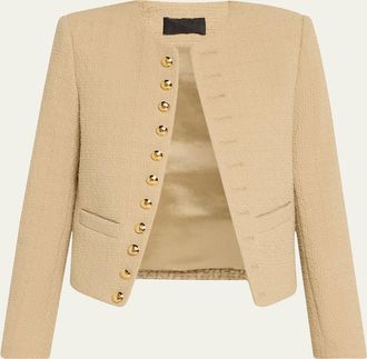 Nili Lotan Patti Open-Front Short Jacket