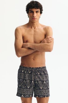 H&M Swim shorts in Navy Blue/patterned at Nordstrom, Size X-Small