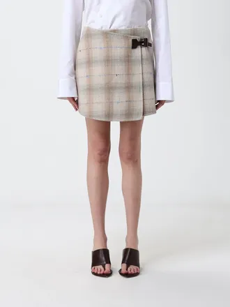 Loewe Gonna mini in lana e cashmere check