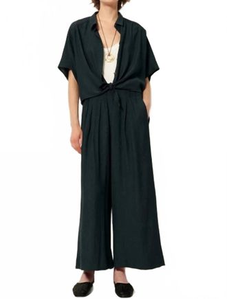 Sessun Isla Wide Leg Pants In Smoke Green