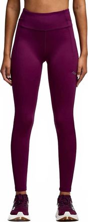 Saucony Fortify Crop Tight Leggings In Eggplant
